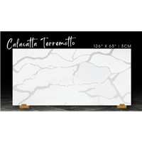Solstone Quartz Slab 126" x 63" 3cm - Calacatta Terremotto